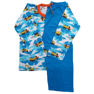 0350 Pijama Caminhão com Calça Azul 6